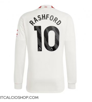 Manchester United Marcus Rashford #10 Terza Maglia 2023-24 Manica Lunga
